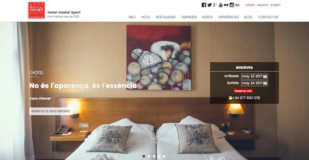 Web Hotel Hostal Sport nova web hostal sport